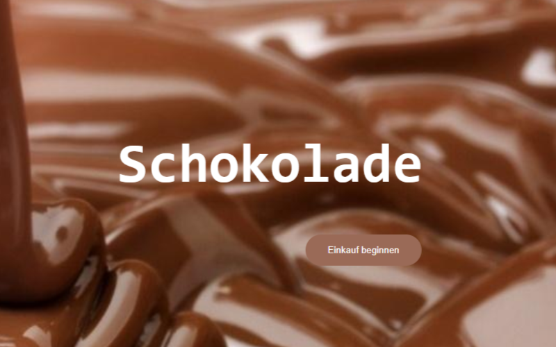 Bild der Schokoladen Webseite